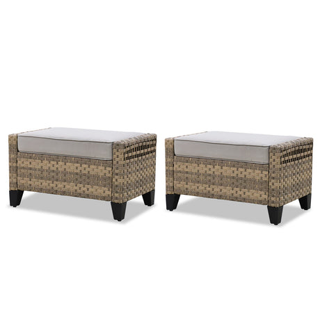 2 Piece Wicker Outdoor Ottoman_MOD-2G-P2 - Eagle Peak Canopy and Outdoor Products