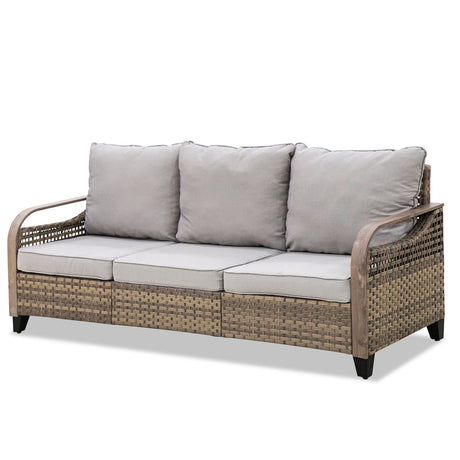 3 Seat Wicker Outdoor Patio Sofa_MOD-D-P1 - Eagle Peak Canopy and Outdoor Products