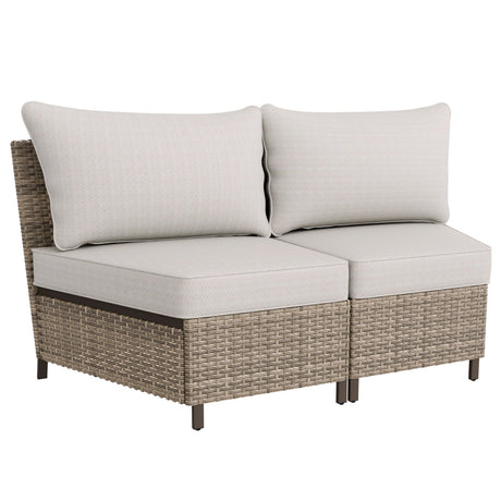 EAGLE PEAK Coastal Vista Curved Outdoor Wicker Sofa with Cushions_EP-FNY-H-Y - Eagle Peak Canopy and Outdoor Products