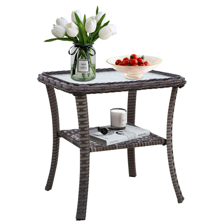 Outdoor Wicker Side Table_ST-P1