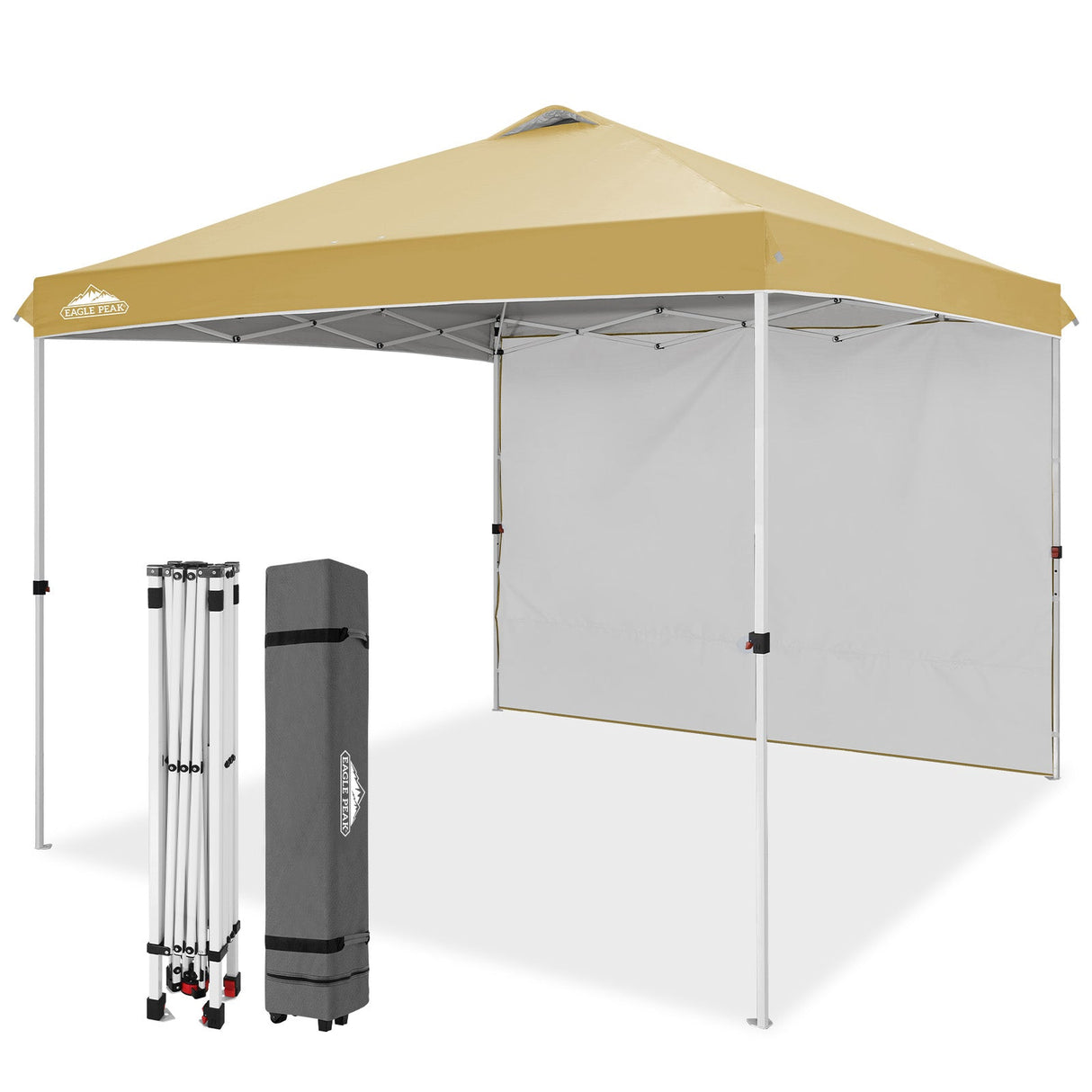 10X10 COMMERCIAL POP UP CANOPY TENT WITH ONE DETACHABLE SIDEWALL - Eagle Peak Custom Canopy Tent