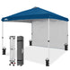 10X10 COMMERCIAL POP UP CANOPY TENT WITH ONE DETACHABLE SIDEWALL - Eagle Peak Custom Canopy Tent