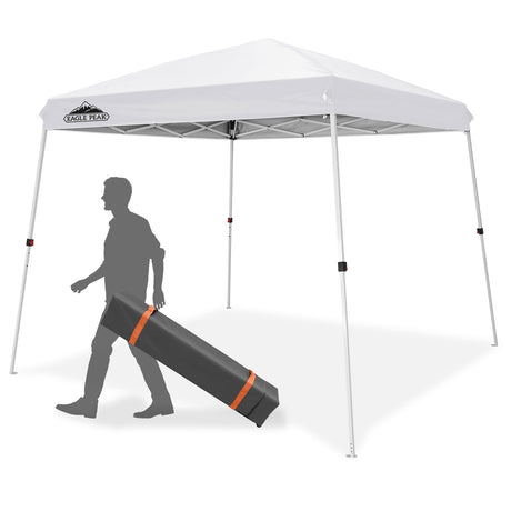 10x10 Slant Leg Up Canopy 8x8 Top 10x10 Base - Eagle Peak Custom Canopy Tent