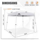 10x10 Slant Leg Up Canopy 8x8 Top 10x10 Base - Eagle Peak Custom Canopy Tent