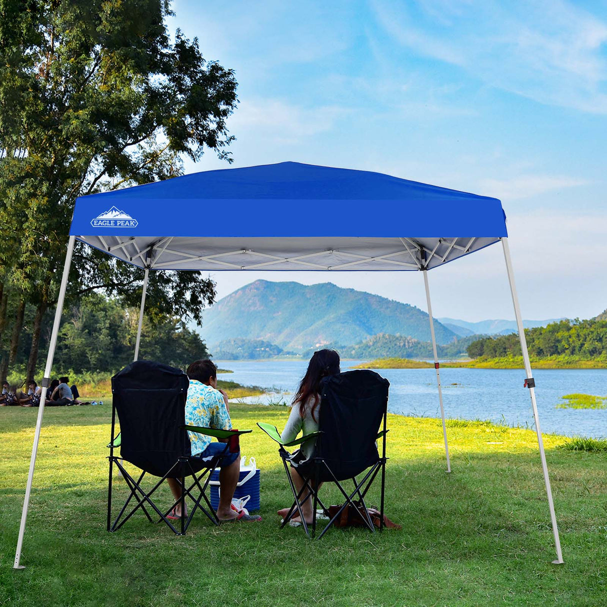 10x10 Slant Leg Up Canopy 8x8 Top 10x10 Base - Eagle Peak Custom Canopy Tent