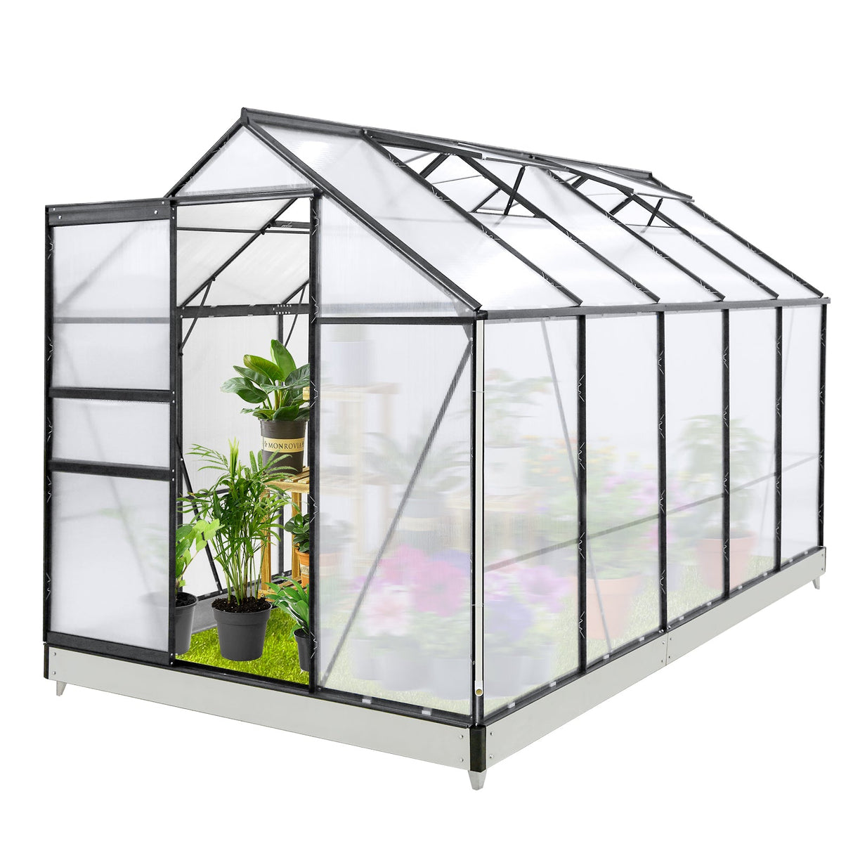 10x6x7 Polycarbonate and Aluminum Walk - in Greenhouse - Eagle Peak Custom Canopy Tent