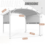 11.4x11.4 Outdoor Pergola with Retractable Textilene Sun Shade Top - Eagle Peak Custom Canopy Tent