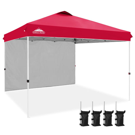 12x12 Commercial Heavy Duty Pop up Canopy with 1 Sidewall - Eagle Peak Custom Canopy Tent