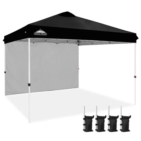 12x12 Commercial Heavy Duty Pop up Canopy with 1 Sidewall - Eagle Peak Custom Canopy Tent