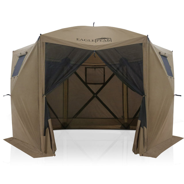 12x12 ft Portable Quick Pop Up Canopy Tent with 5 Wall Panels - Eagle Peak Custom Canopy Tent