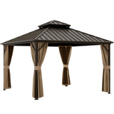 12x12 Hardtop Gazebo, Galvanized Steel Double Roof with Aluminum Frame - Eagle Peak Custom Canopy Tent