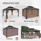 12x14 Hardtop Gazebo with Aluminum Frame - Eagle Peak Custom Canopy Tent