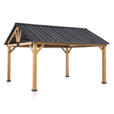 13x11 Cedar Wood Gazebo Hardtop Gazebo - Eagle Peak Custom Canopy Tent