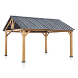 13x11 Cedar Wood Gazebo Hardtop Gazebo - Eagle Peak Custom Canopy Tent