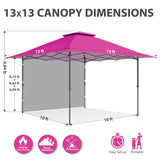 13x13 Pop Up Canopy Tent With Sidewall - Eagle Peak Custom Canopy Tent