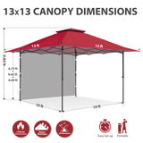 13x13 Pop Up Canopy Tent With Sidewall - Eagle Peak Custom Canopy Tent