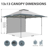 13x13 Pop Up Canopy Tent With Sidewall - Eagle Peak Custom Canopy Tent