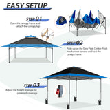 13x13 Straight Leg Pop Up Canopy Tent with 169 sqft of Shade - Eagle Peak Custom Canopy Tent