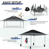 13x13 Straight Leg Pop Up Canopy Tent with 169 sqft of Shade - Eagle Peak Custom Canopy Tent