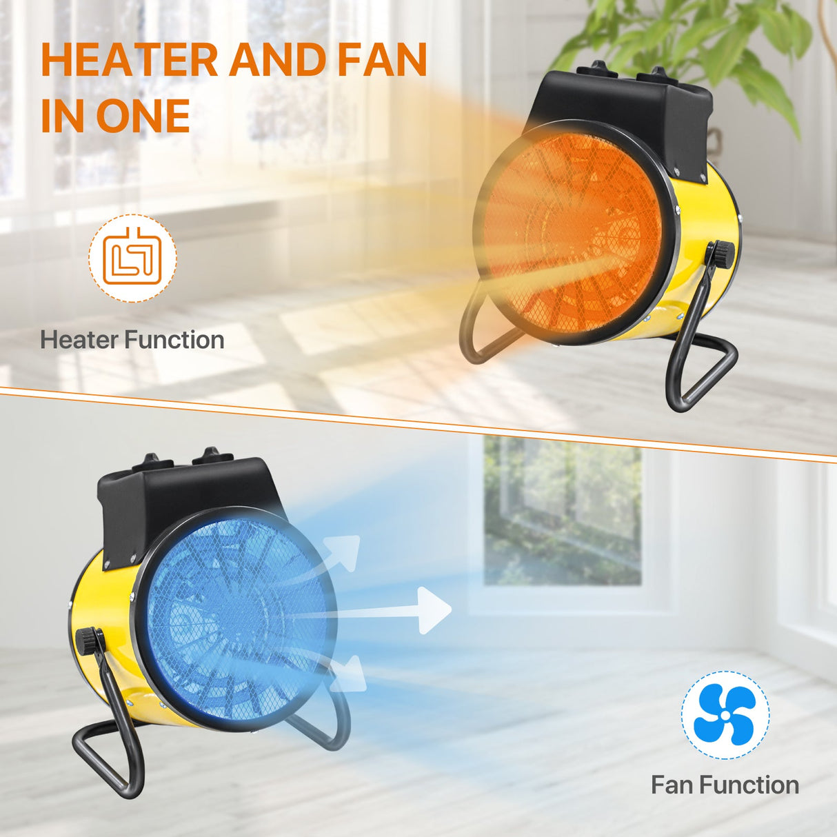 1500W Outdoor Heater,Yellow - Eagle Peak Custom Canopy Tent