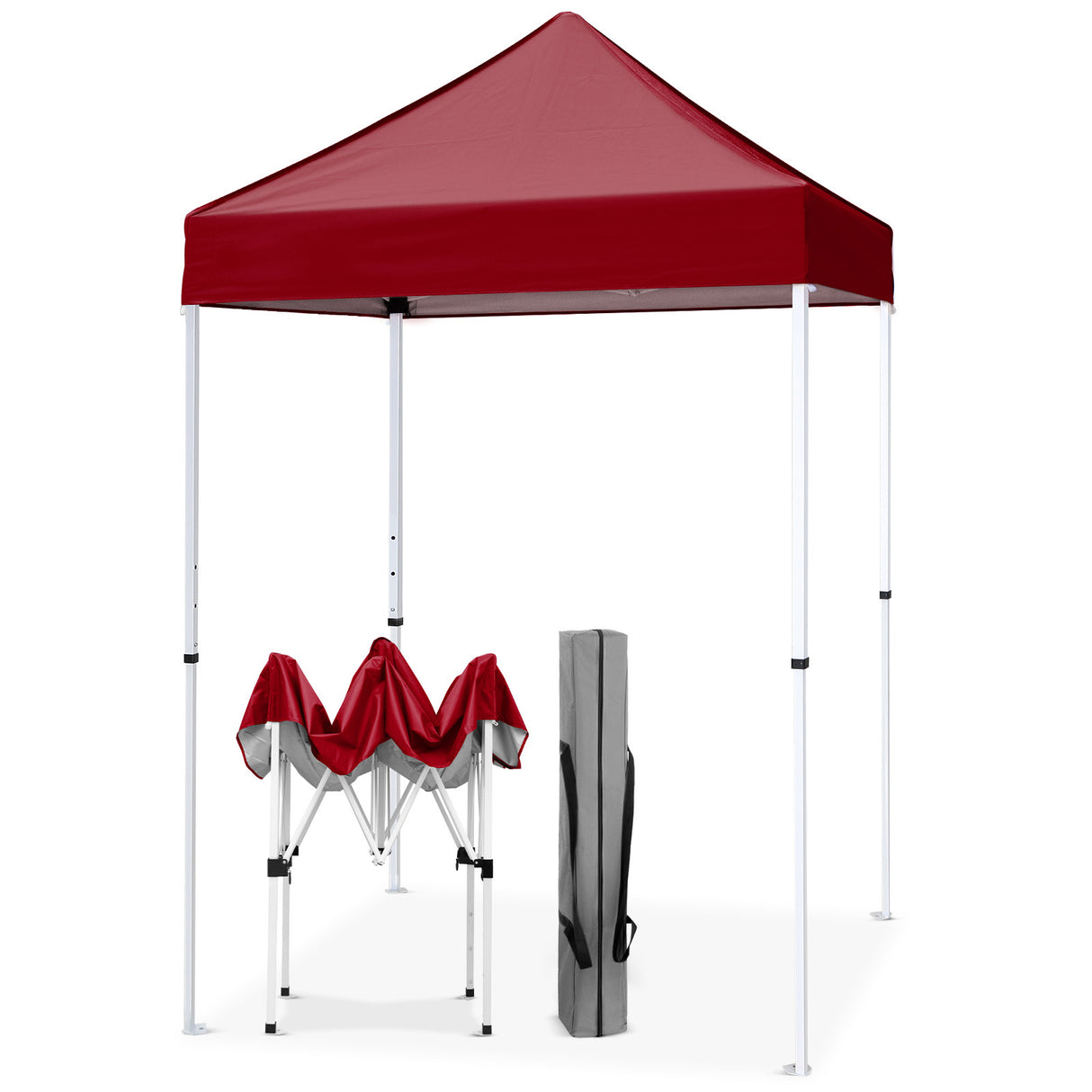 5x5 Pop Up Canopy Tent Instant Straight Leg  Outdoor Canopy Easy Set-up