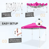 8x8 Pop Up Straight Leg Canopy with Wheeled Bag - Eagle Peak Custom Canopy Tent