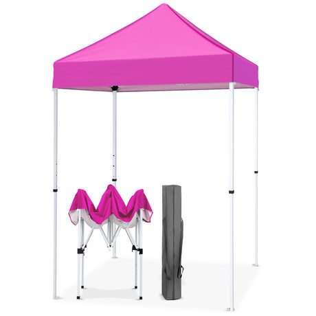 EAGLE PEAK 5x5 Pop Up Canopy Tent Instant Outdoor Canopy Easy Set-up Straight Leg Folding Shelter