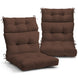 Tufted Outdoor/Indoor High Back Patio Chair Cushion, Set of 2, 46'' x 22''