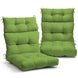 Tufted Outdoor/Indoor High Back Patio Chair Cushion, Set of 2, 46'' x 22''