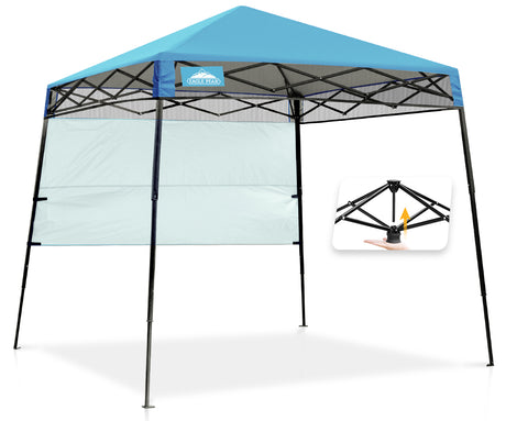 8x8 Backpack Pop Up Canopy Tent w/ Sidewall 8x8 Base 6x6 Top