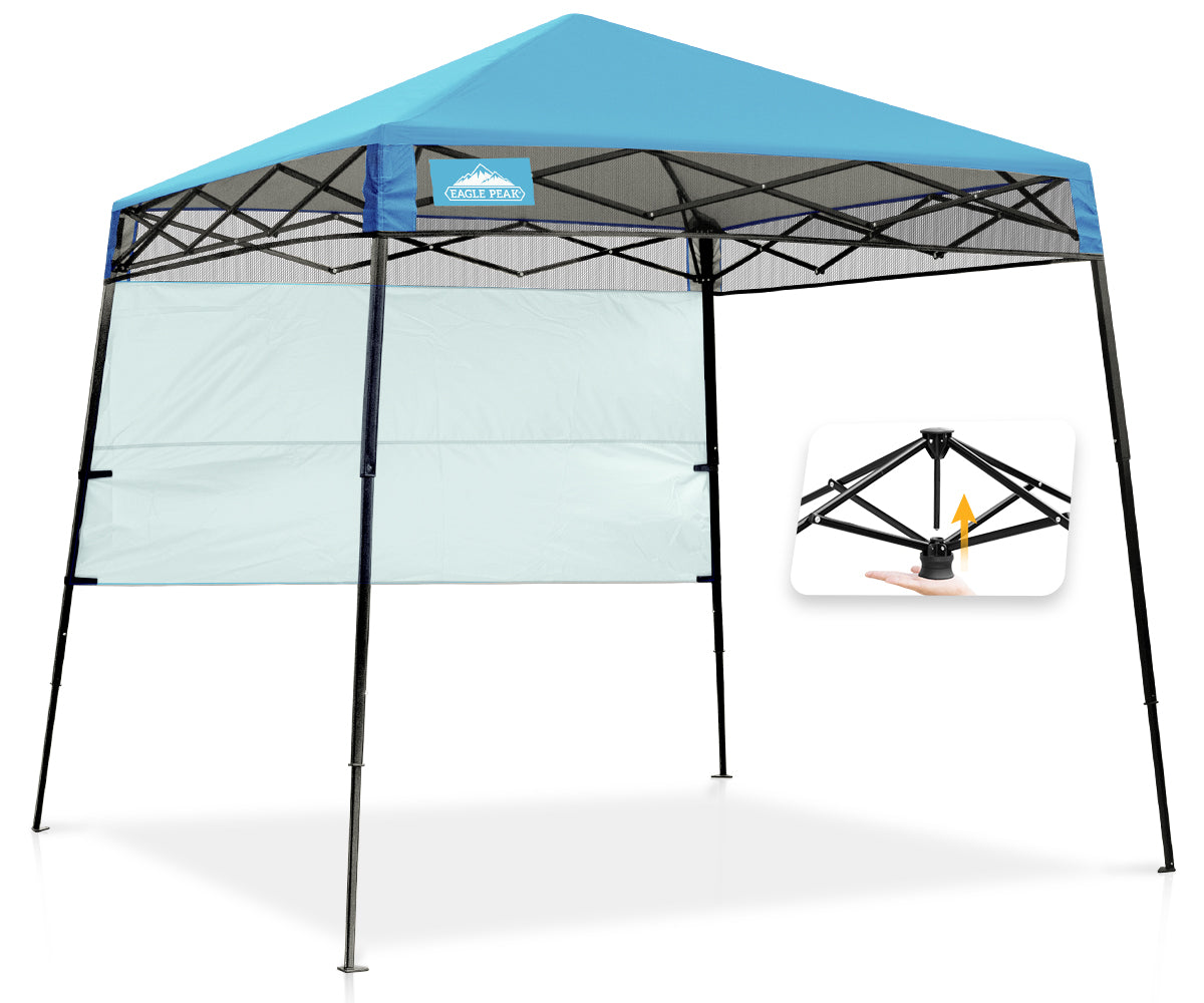 8x8 Pop Up Canopy Tent with Sidewall,8x8 Base 6x6 Top