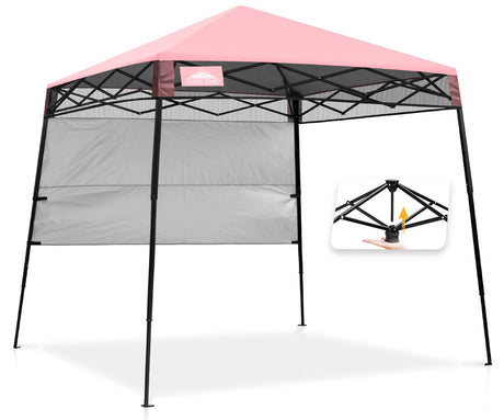 8x8 Pop Up Canopy Tent with Sidewall,8x8 Base 6x6 Top