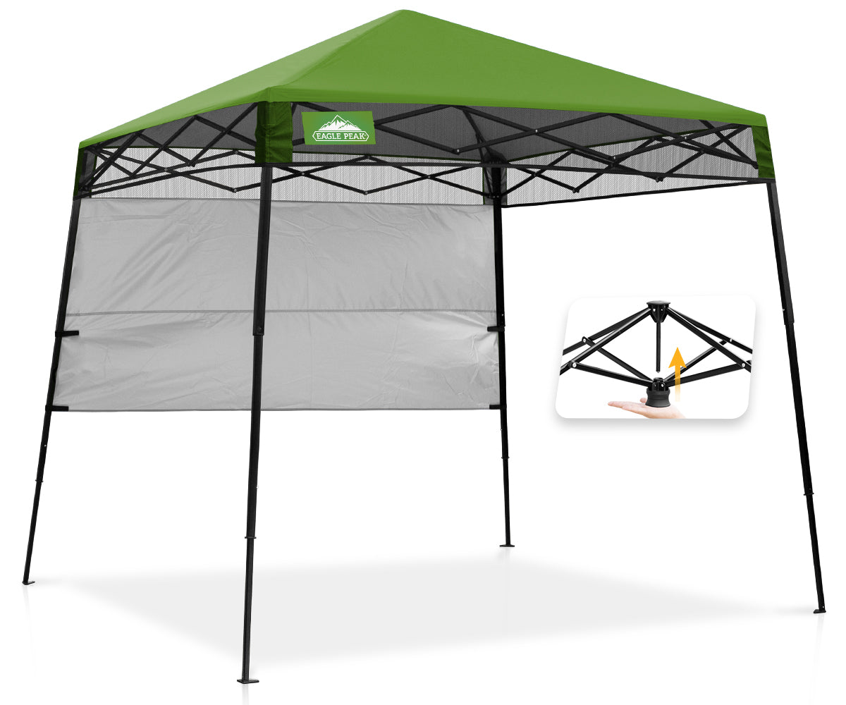 8x8 Pop Up Canopy Tent with Sidewall,8x8 Base 6x6 Top