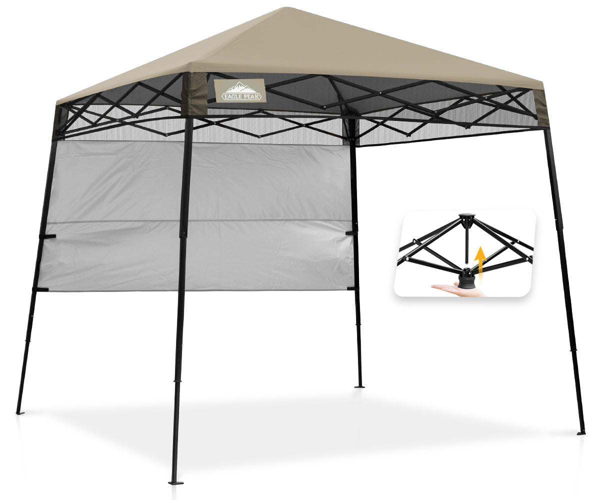 8x8 Pop Up Canopy Tent with Sidewall,8x8 Base 6x6 Top