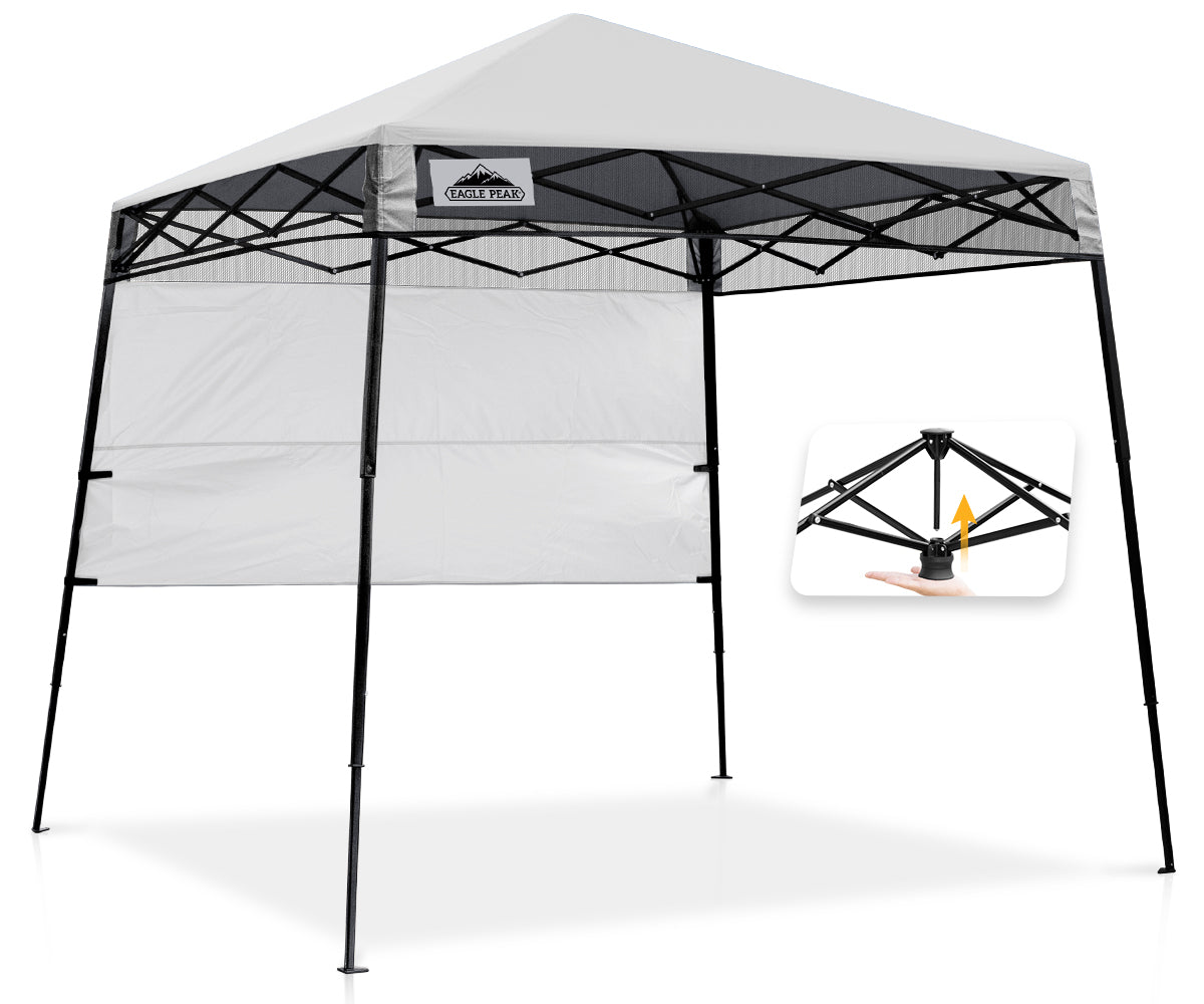 8x8 Pop Up Canopy Tent with Sidewall,8x8 Base 6x6 Top