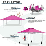 13x13 Straight Leg Pop Up Canopy Tent with 169 sqft of Shade