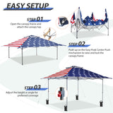 13x13 Straight Leg Pop Up Canopy Tent with 169 sqft of Shade