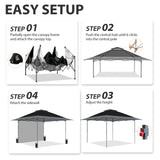 13x13 Pop Up Canopy Tent With Sidewall