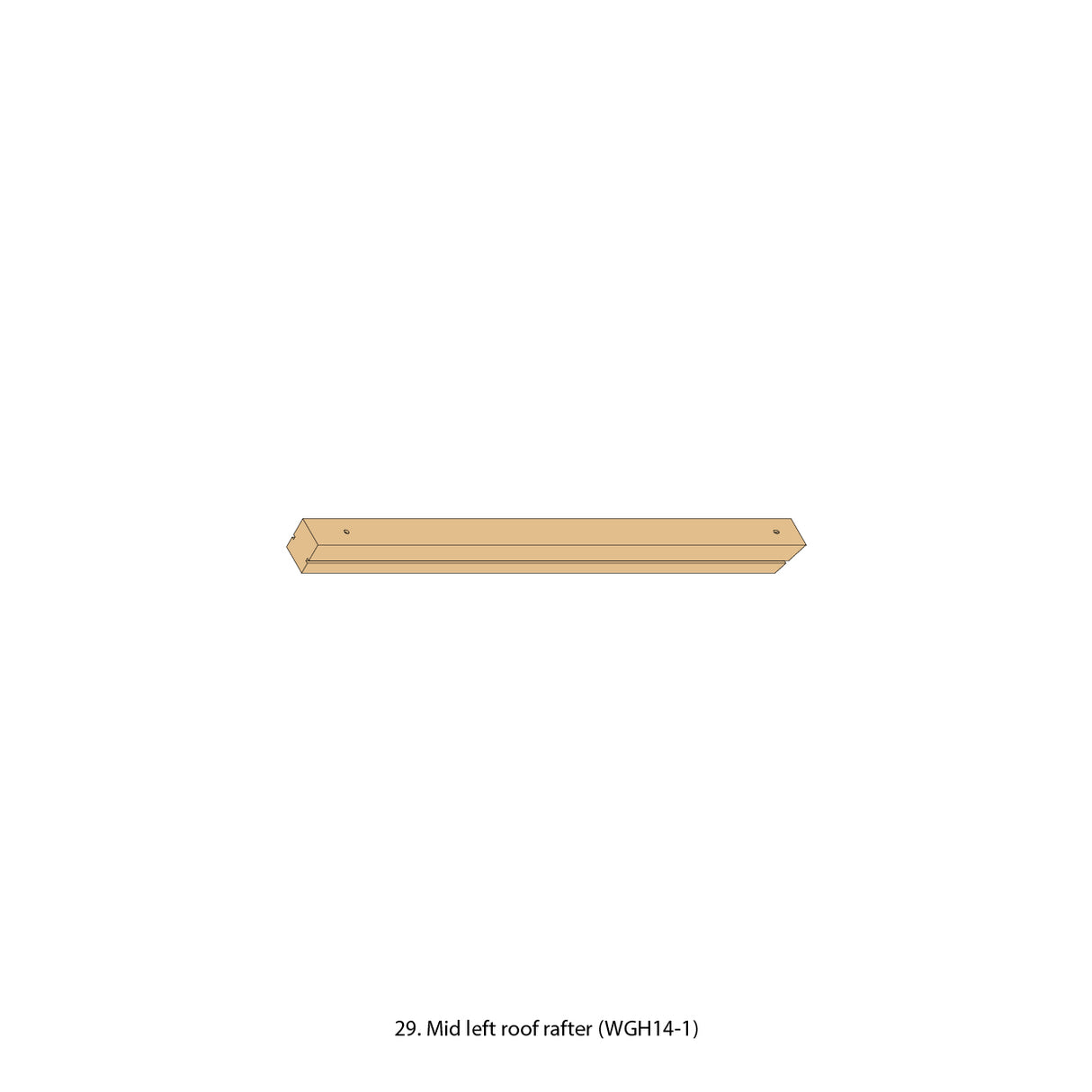 WGH51 _ Part 29 Mid left roof rafter (WGH14-1)