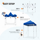 5x5 Pop Up Canopy Tent Instant Straight Leg  Outdoor Canopy Easy Set-up