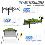 8x8 Pop Up Canopy Tent with Sidewall,8x8 Base 6x6 Top