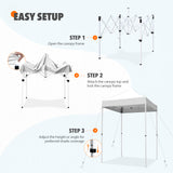 5x5 Pop Up Canopy Tent Instant Straight Leg  Outdoor Canopy Easy Set-up