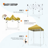 5x5 Pop Up Canopy Tent Instant Straight Leg  Outdoor Canopy Easy Set-up