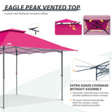 13x13 Straight Leg Pop Up Canopy Tent with 169 sqft of Shade