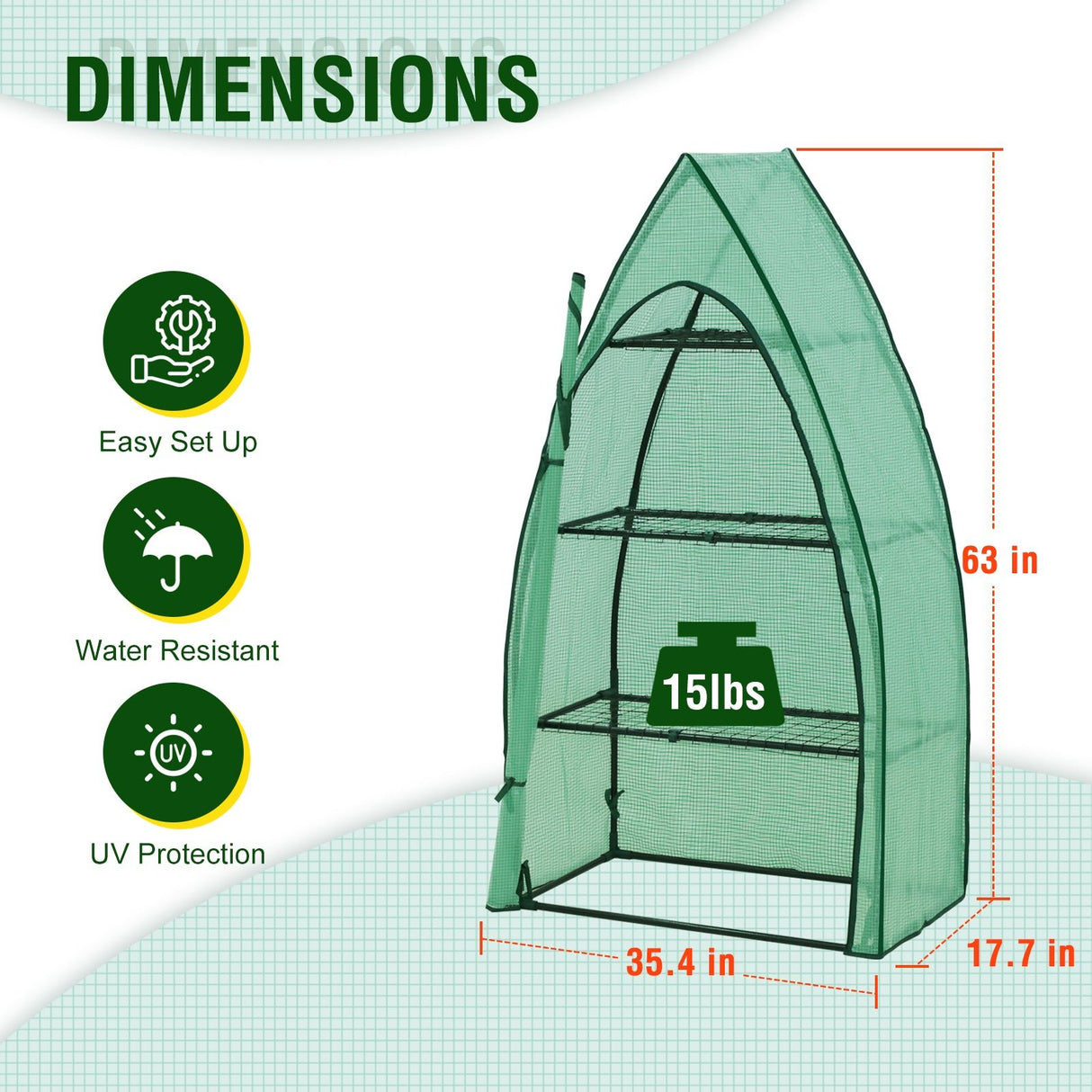 3 - Tier Mini Greenhouse with Shelves - Eagle Peak Custom Canopy Tent