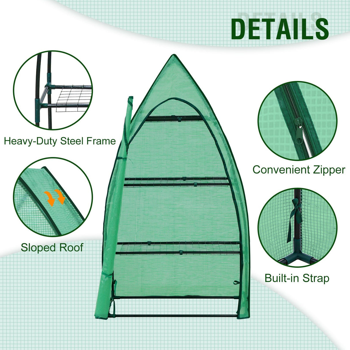 3 - Tier Mini Greenhouse with Shelves - Eagle Peak Custom Canopy Tent