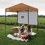 6x4 ft Instant Pop Up Canopy with Adjustable Sun Wall