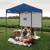 6x4 ft Instant Pop Up Canopy with Adjustable Sun Wall