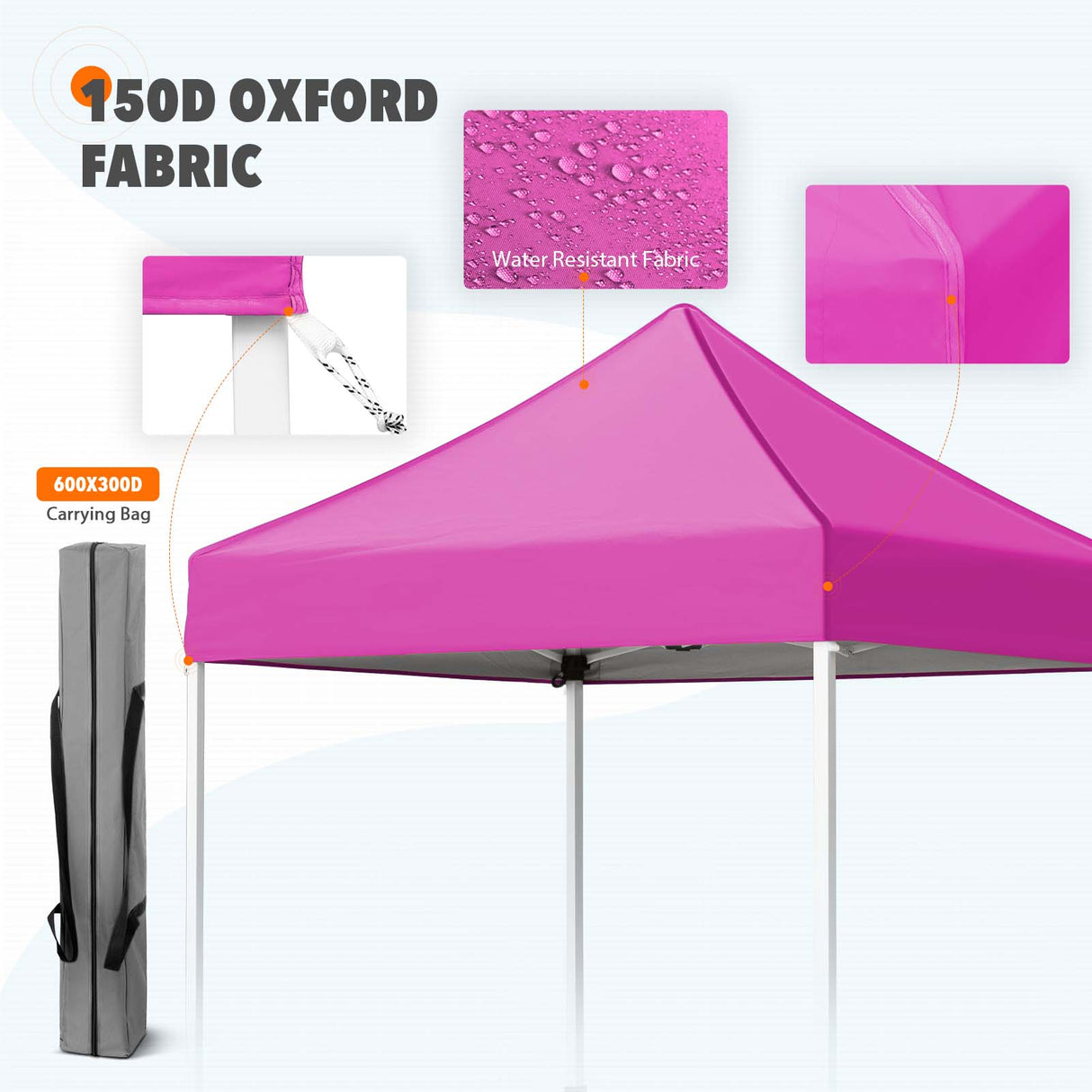 5x5 Pop Up Canopy Tent Instant Straight Leg  Outdoor Canopy Easy Set-up