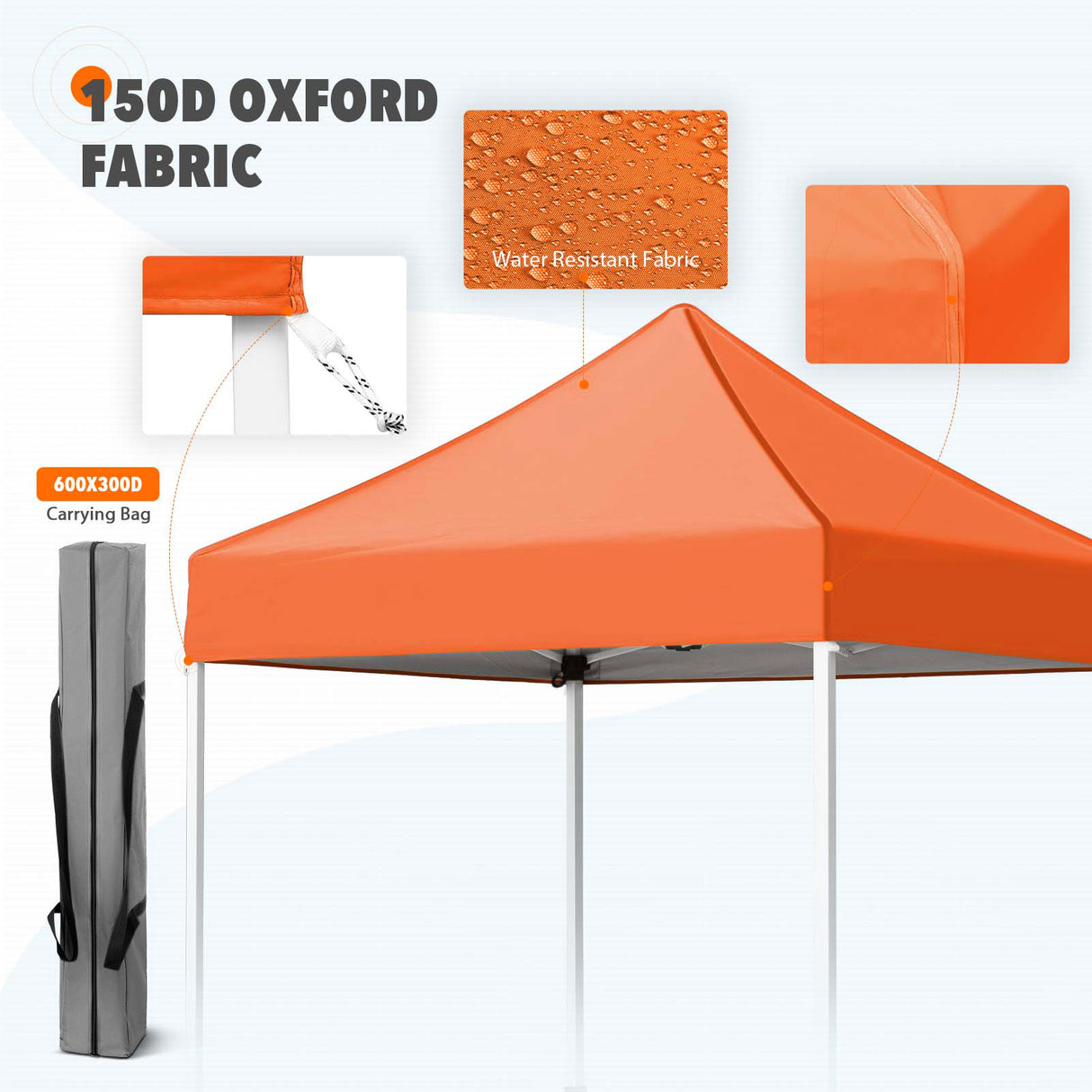 5x5 Pop Up Canopy Tent Instant Straight Leg  Outdoor Canopy Easy Set-up